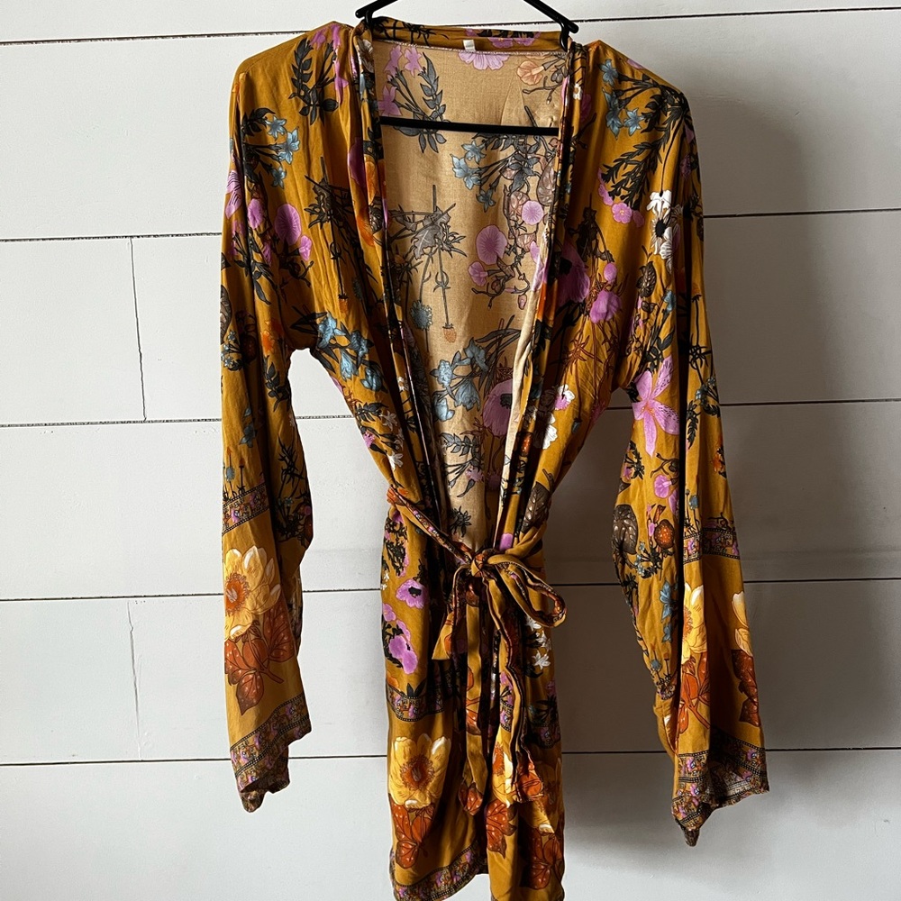 Yellow Floral Robe